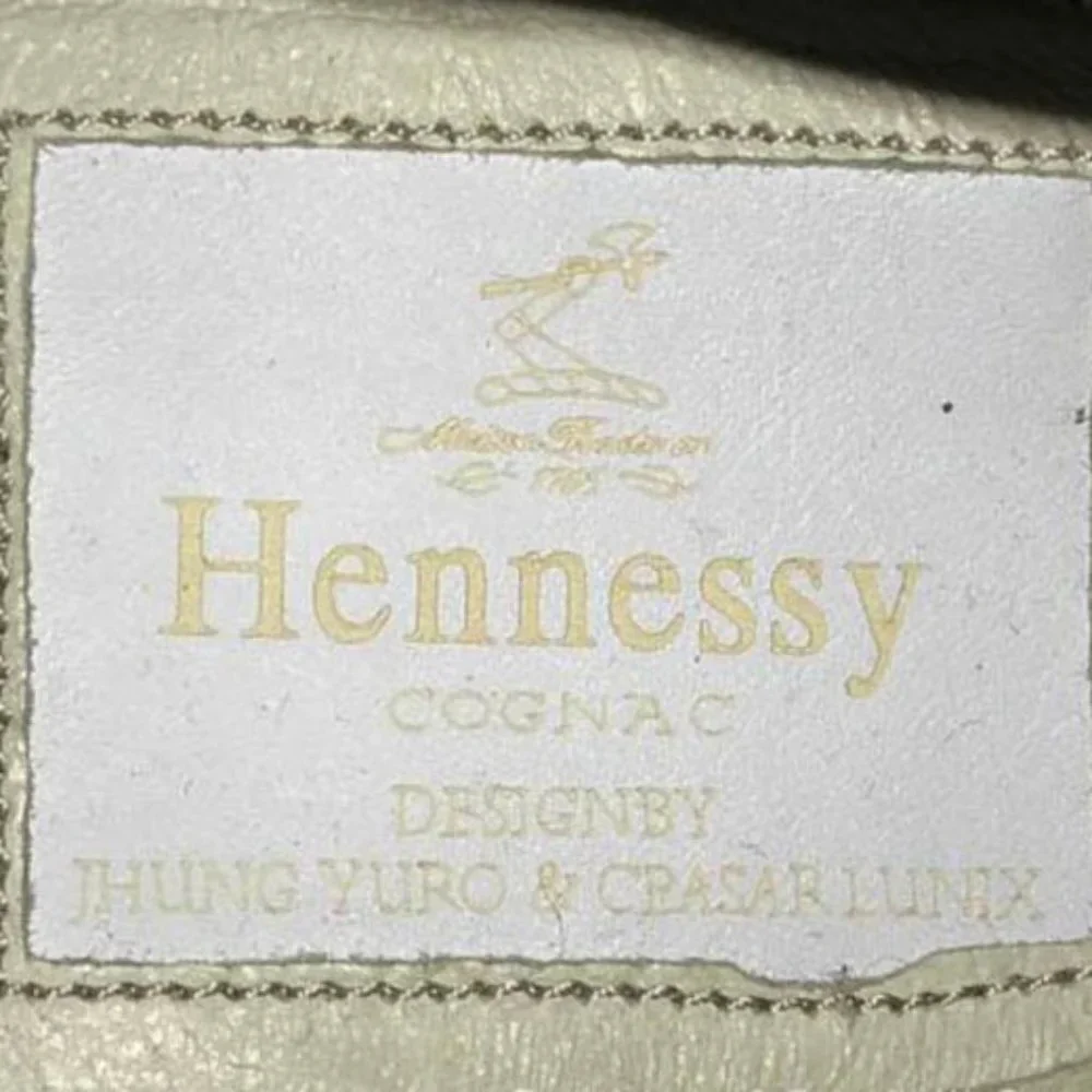 Limited Edition Hennessy x Jhung Yuro Sneakers Sz 10 Brown White Leather Hi Top - Picture 11 of 11